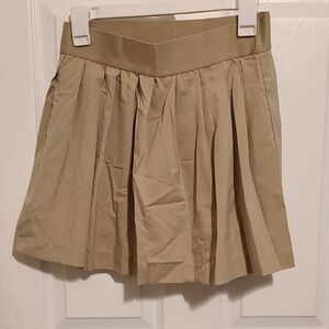 GAP Beige A-Line Pleated Skirt